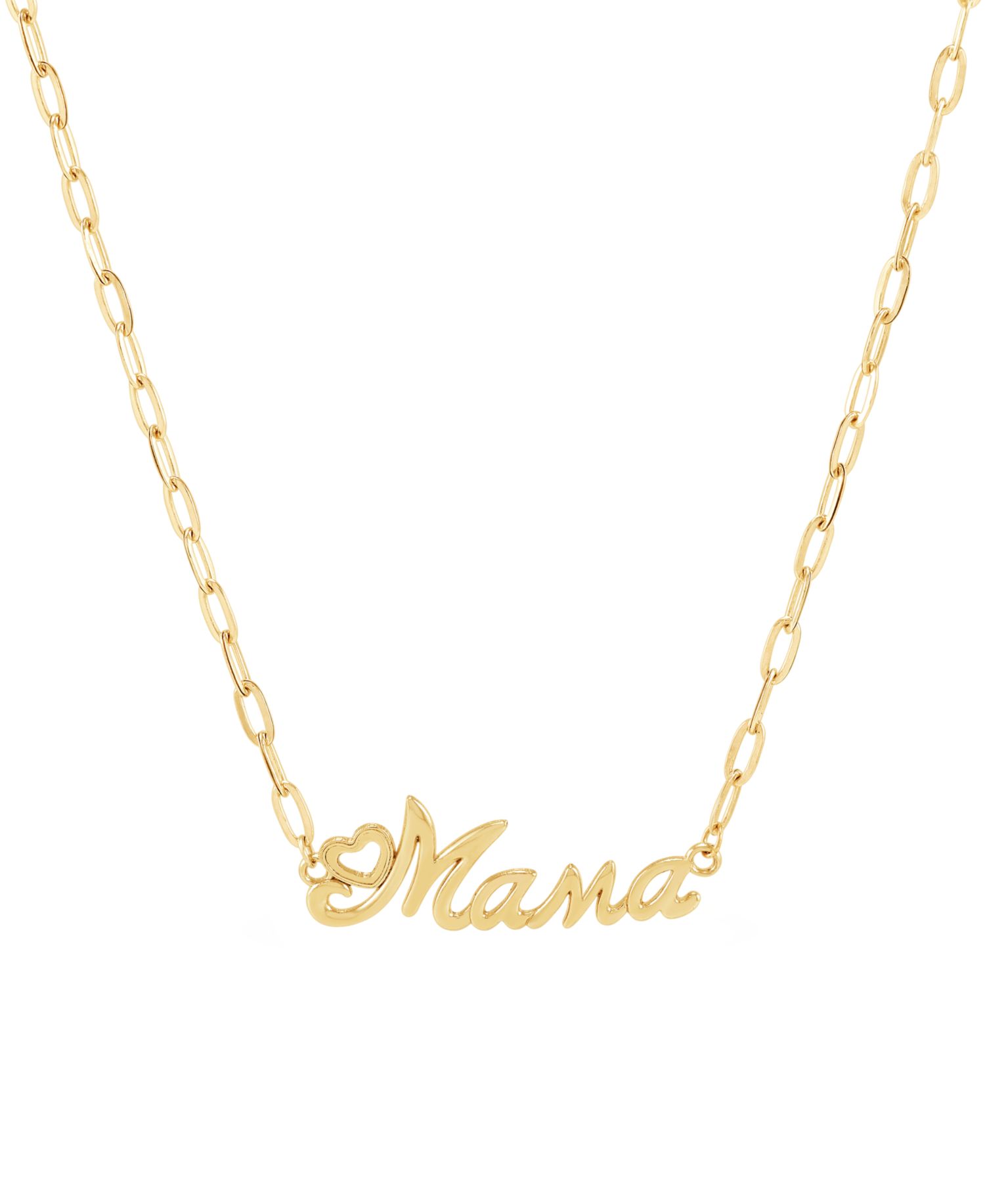 "Mama" Pendant Necklace in 10k Yellow Gold
