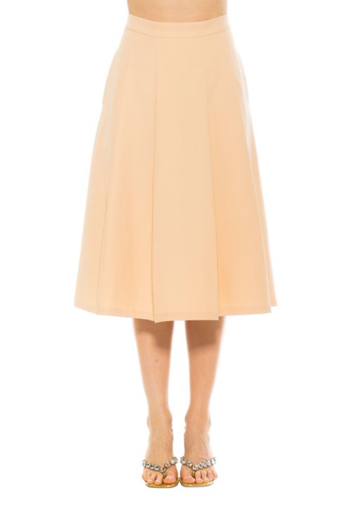 Женская юбка Alexia Admor Illia Pleated Midi Skirt With Waistband, цвет: Бежевый