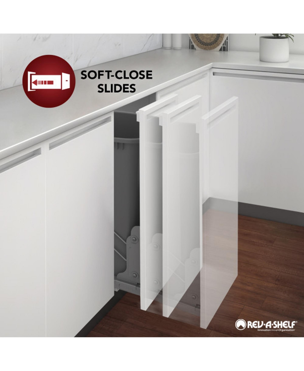 Rev-a-Shelf 11" Door/ Drawer Base Cabinet Organizer Soft-close, 448-bddsc-11C