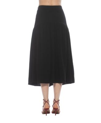 Women's Michel Dropped Waist Midi Shirred Skirt