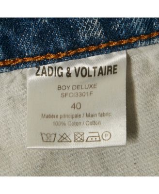 Women's Deluxe Blue Patchwork Denim Boy Shorts