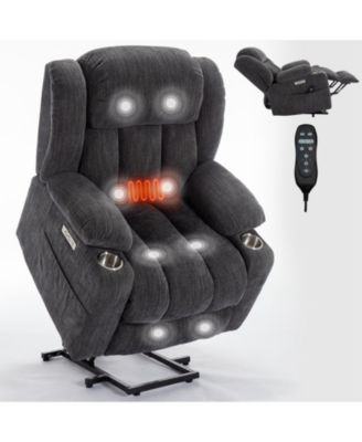 Large Power Lift Recliner Chair with Massage and Heat for Elderly