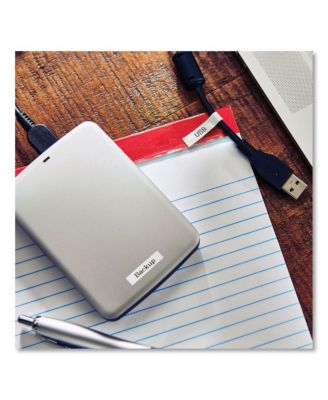 TZES211 0.23 in. x 26.2 ft. Extra-Strength Adhesive Laminated Labeling Tape - Black on White