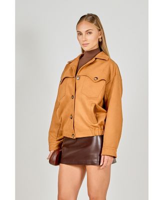 Women's Suede Oversized Jacket