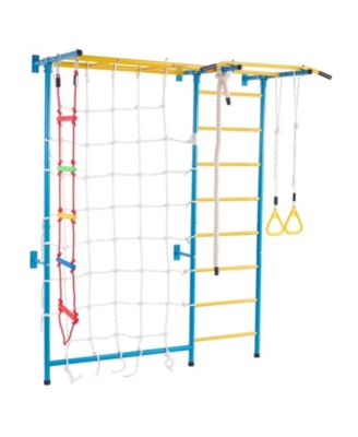 Indoor Jungle Gym 7-in-1 Steel Climbing Playset for Toddlers