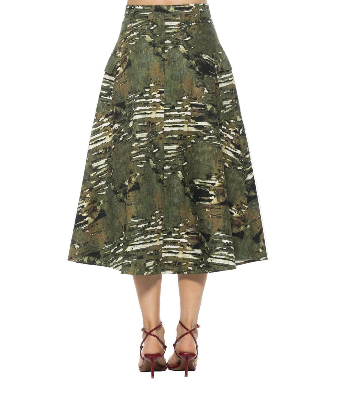 Alexia Admor Women's Avery Cargo Midi Skirt with Belt Loops