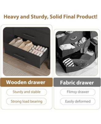 52 6 Dresser for Bedroom, in Wide Drawer with Large Storage Space