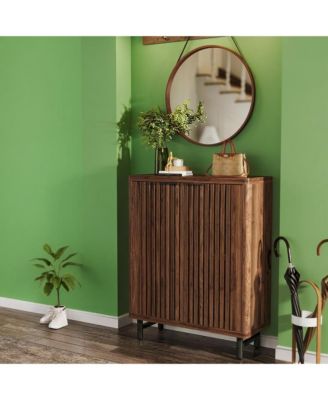 Space-Saving Entryway Shoe Organizer with Closed Doors