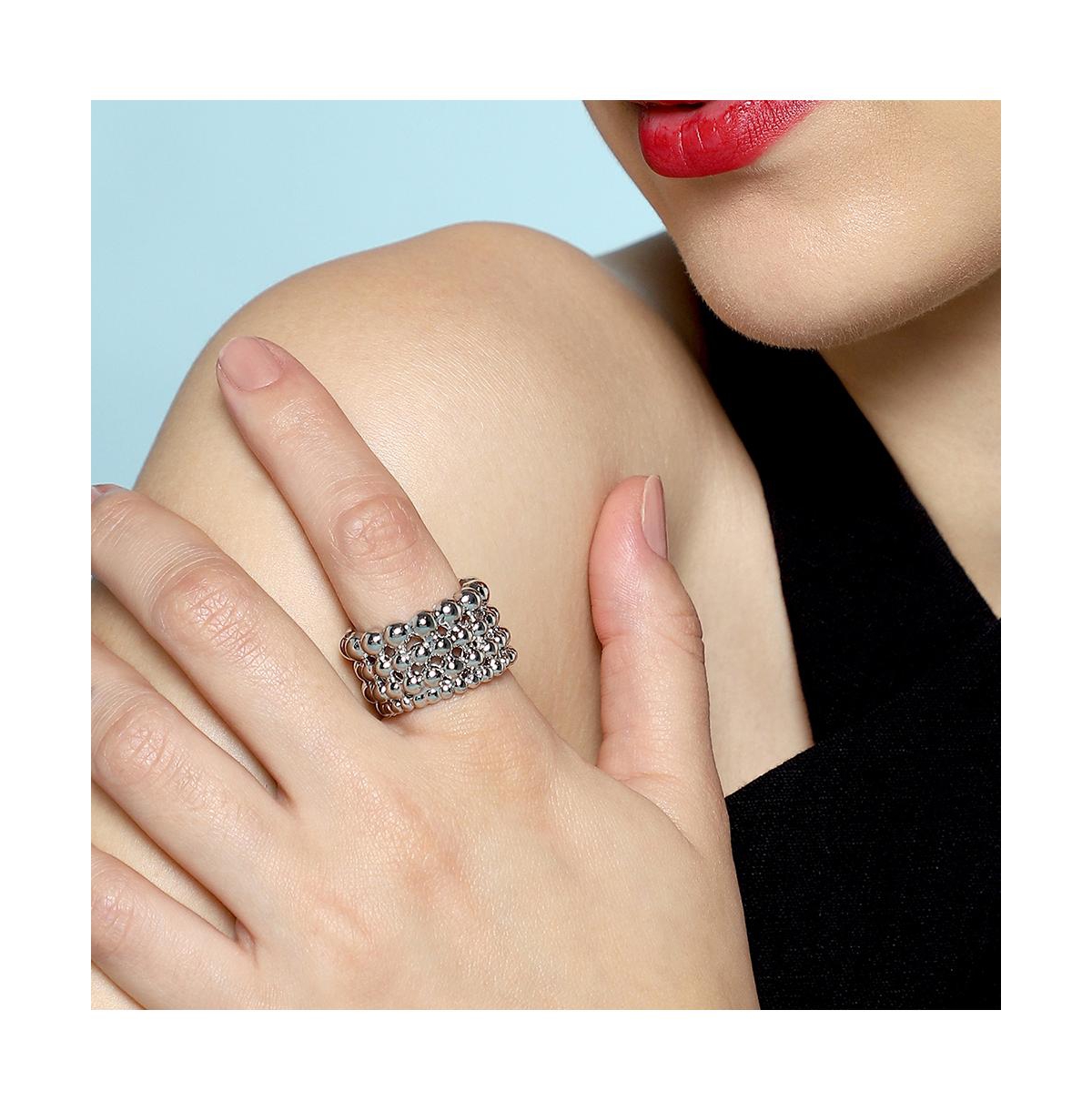 Women's The Dewdrop Statement Ring - Chrome Silver