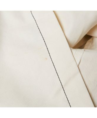 Women's Off-White Cotton Blend Flounce Knee-Length Skirt