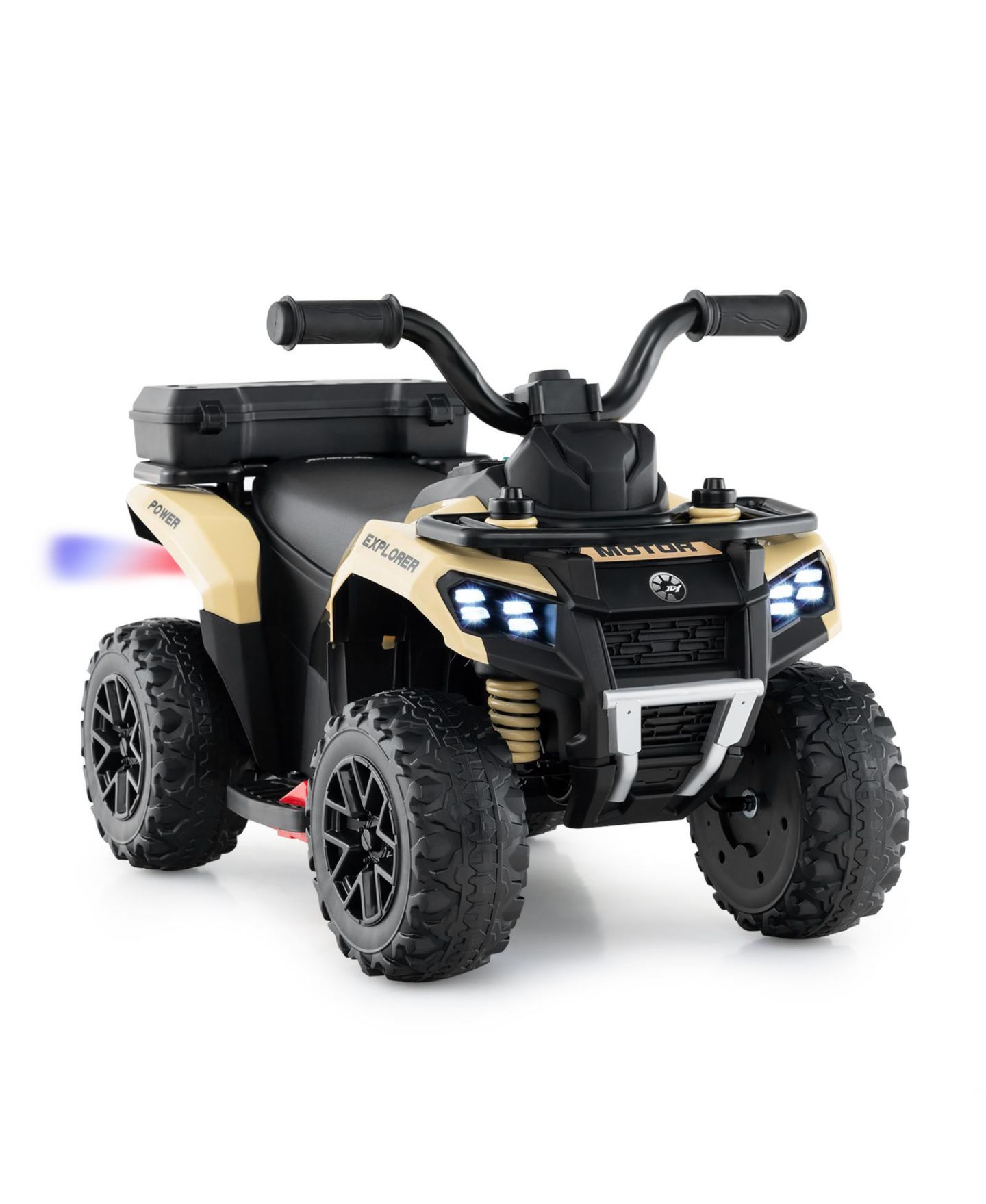 Детская игрушка HONGGE Electric Ride-On ATV with Mist Spray and Storage Box, Ages 3+, цвет: Хаки — фото 1