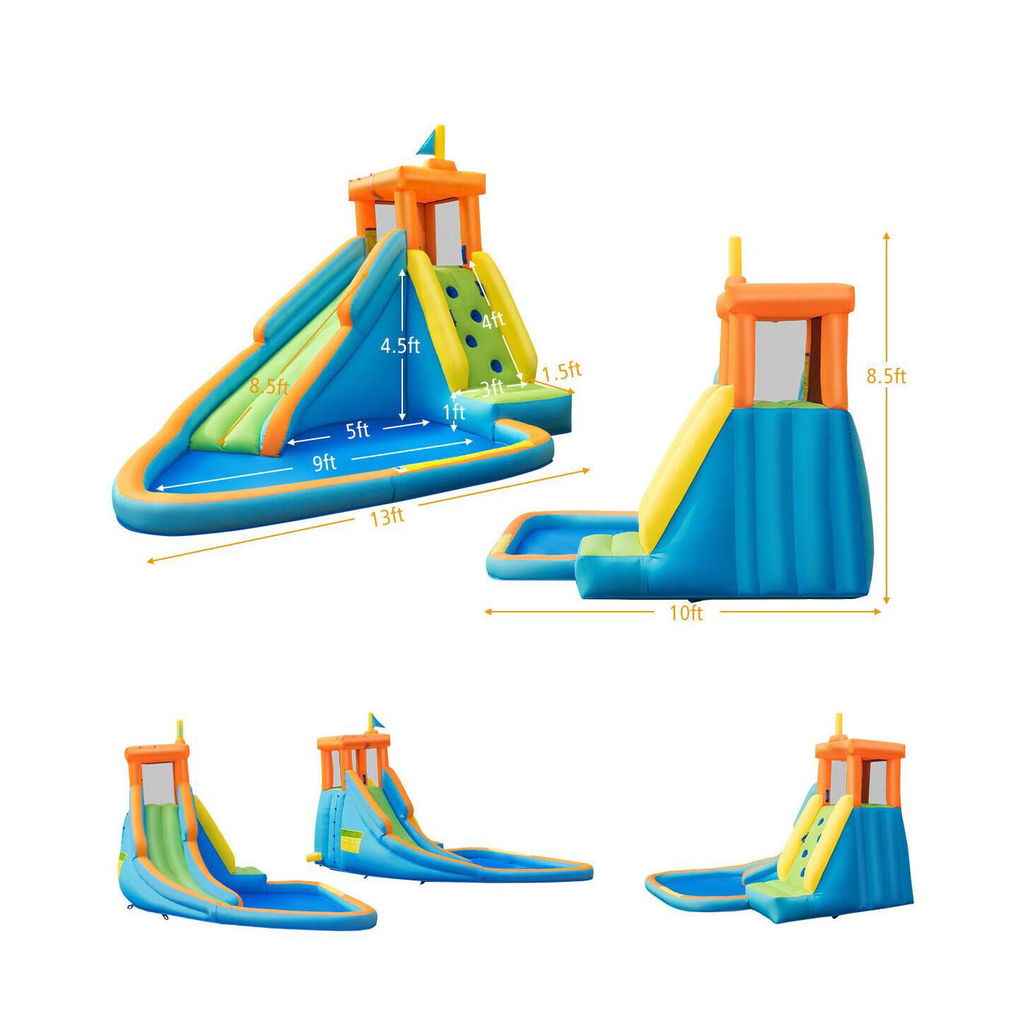 Детская игрушка GIVIMO Inflatable Water Slide Bounce House with Splash Pool, Ages 3+, цвет: Зелёный — фото 4