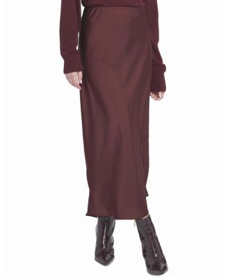 Women's Satin Midi Skirt Slip.