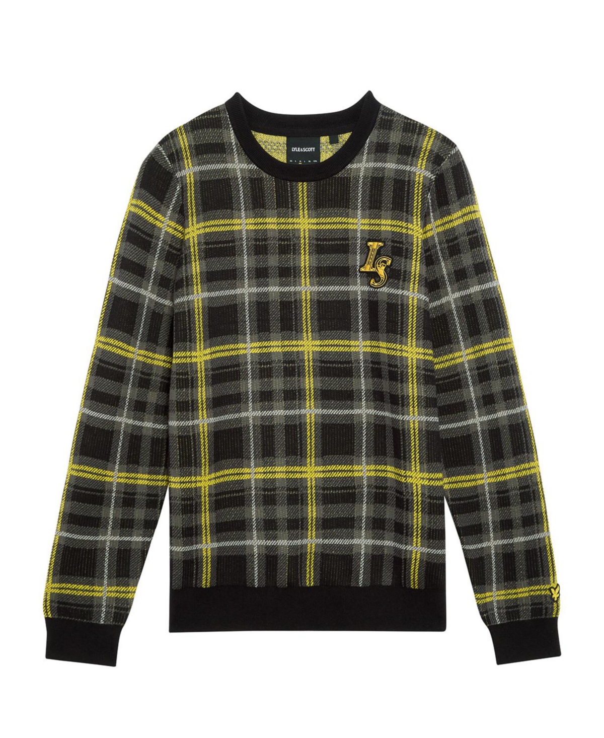 Lyle & Scott Men's Ribbed Jacquard Tartan Crew Neck