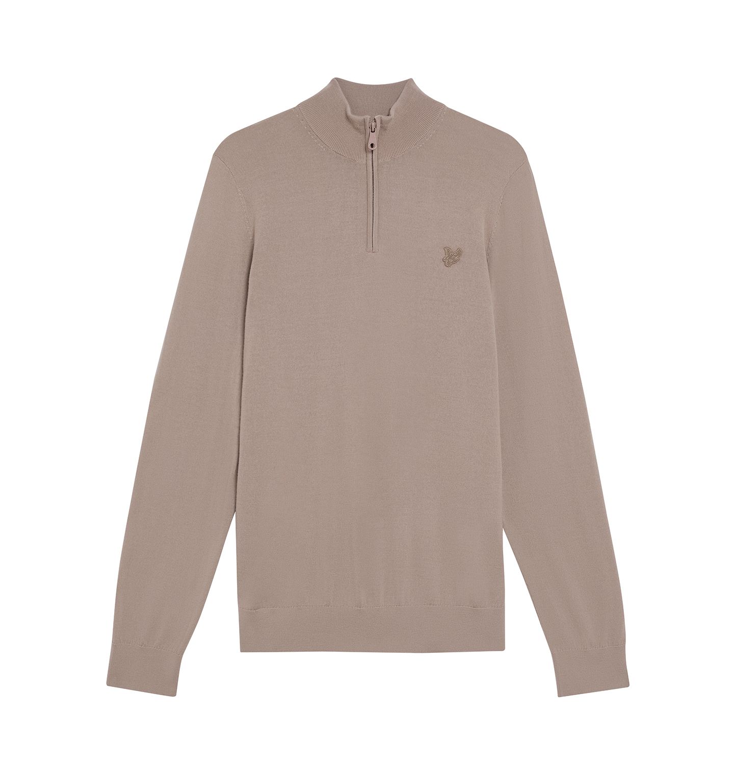 Мужской свитер Lyle & Scott Eagle Merino Quarter Zip, цвет: Cinder — фото 5