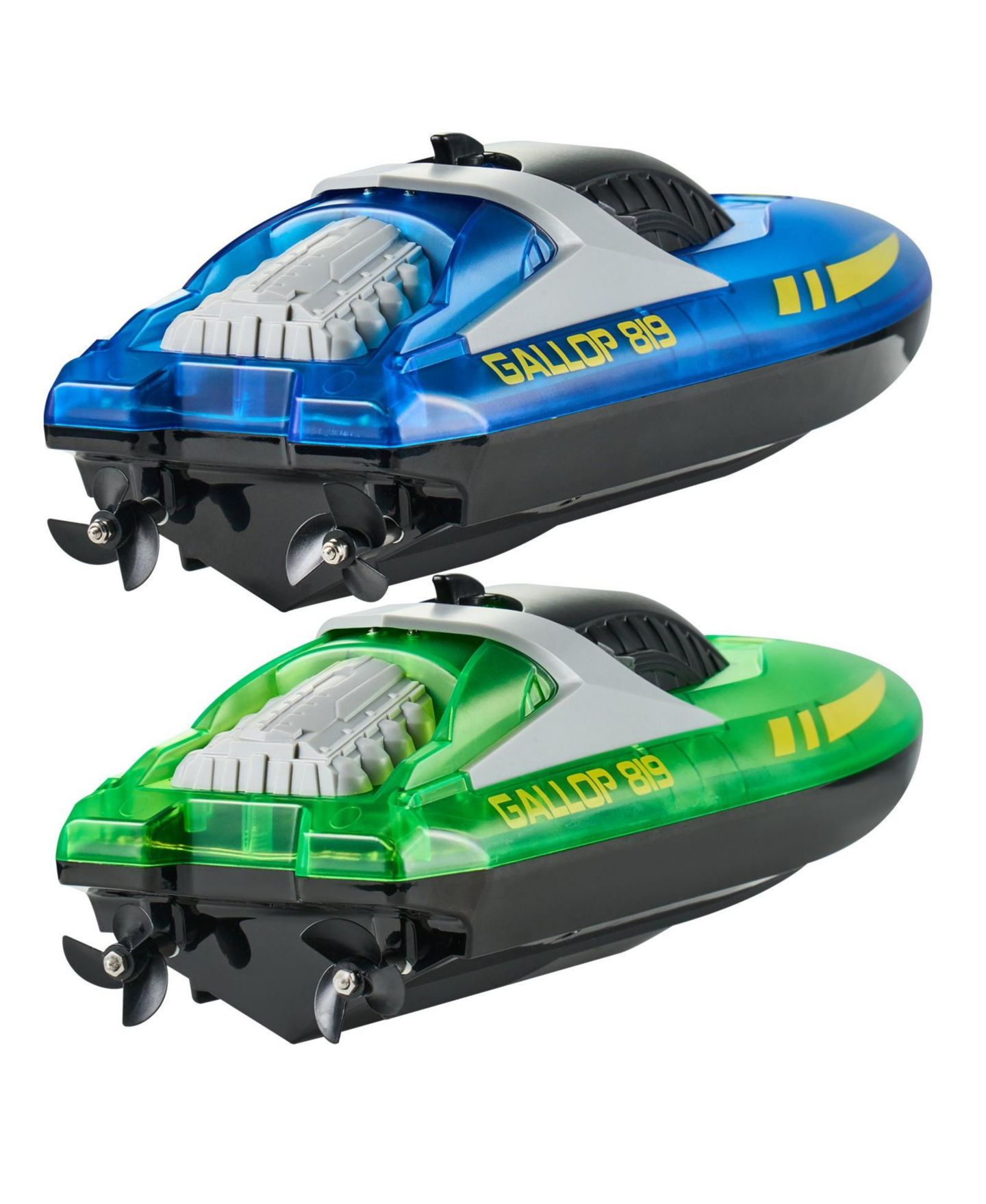 Детские игрушки HONGGE Dual-Motor LED-Light Waterproof Remote Control Speed Boats, 2-Piece Set, цвет: Синий — фото 5
