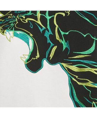 Women's Black/green Printed Cotton Sweatshirt