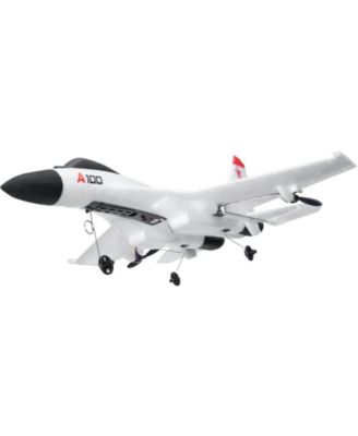 RC Plane, 2.4GHz 4-Channel Fighter Airplane with 6-Axis Gyro, 2 Batteries, Ready-to-Fly Glider for Adults & Kids Beginners