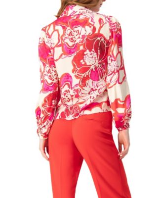 Women's Floral Print Long Sleeve Blouse