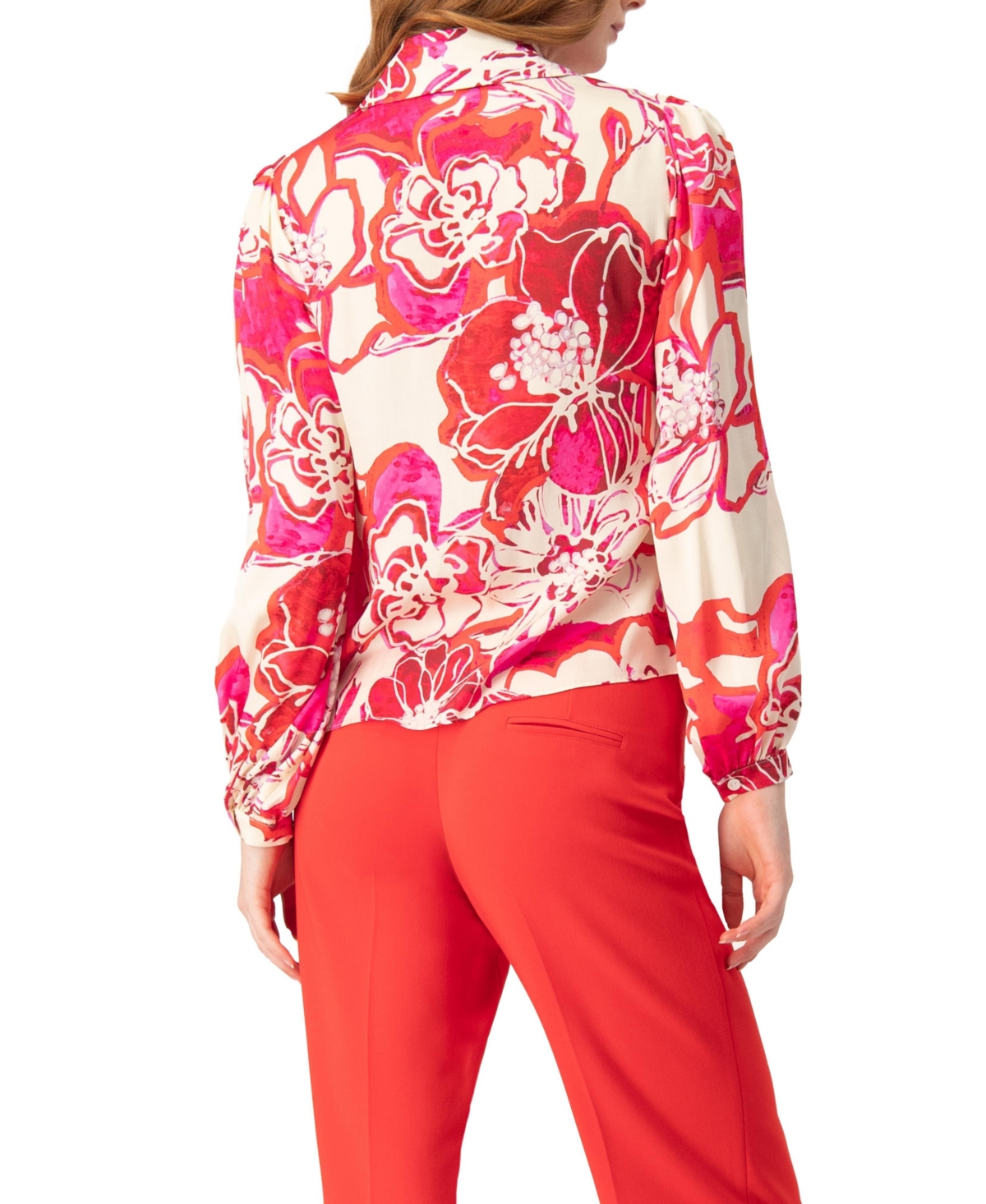 Ivonne Women's Floral Print Long Sleeve Blouse