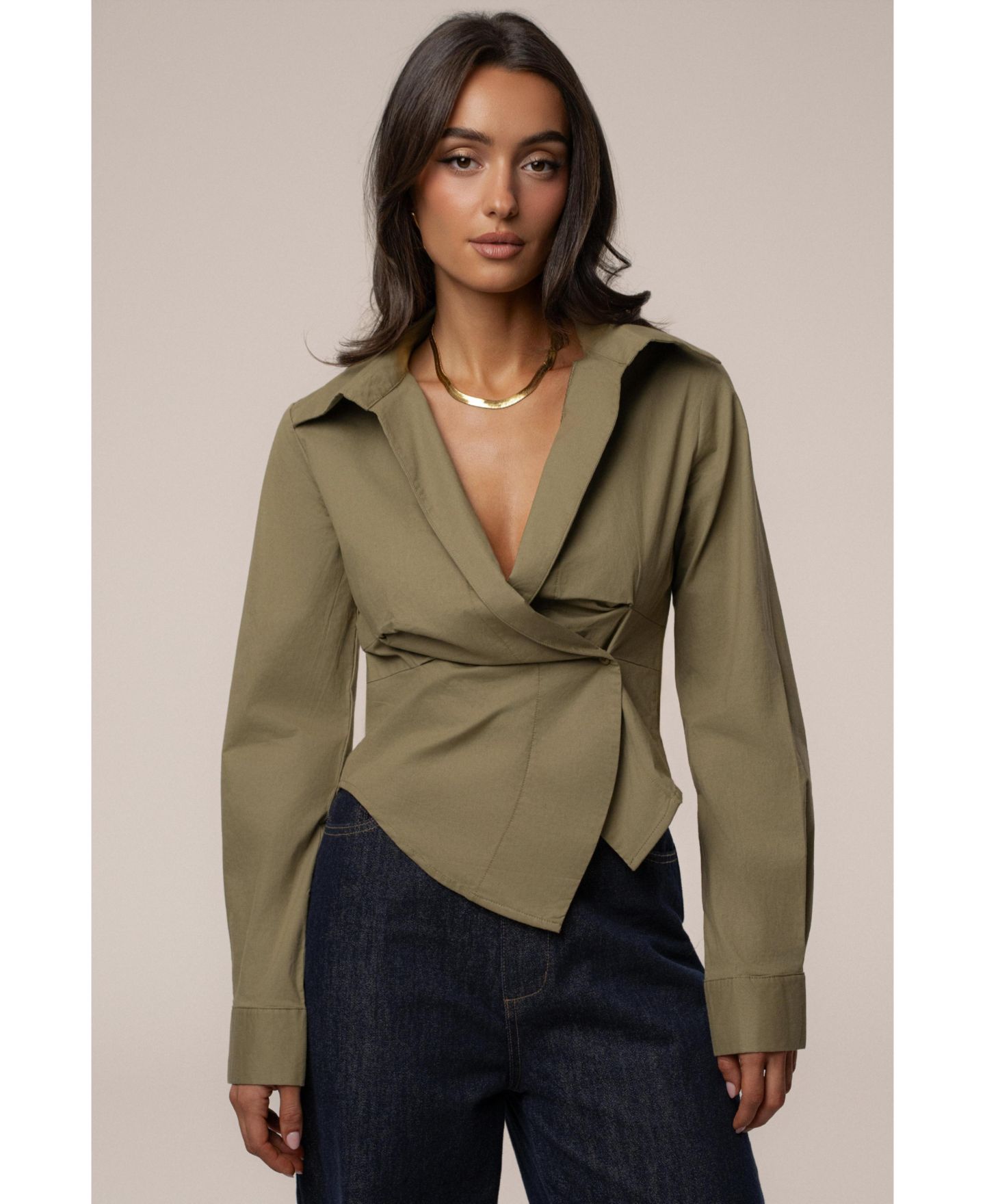 Женская блузка JLUXLABEL Sculpt And Form Blouse, цвет: Зелёный — фото 6