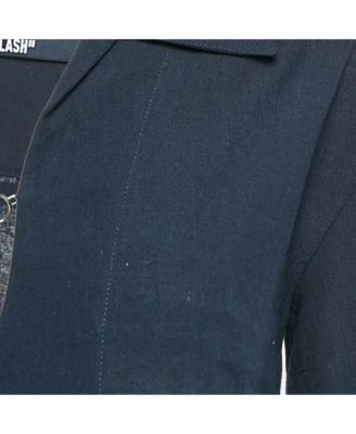 Women's Navy Blue Hemp Blend Le Haut Bebi Crop Top