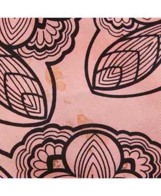 Women's Pink Printed Silk Full Sleeve Top