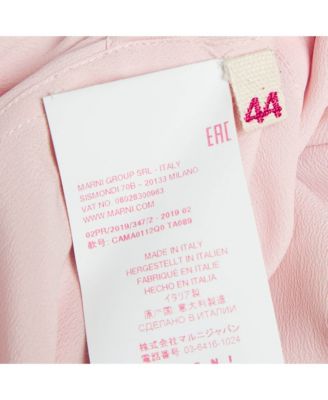 Women's Pink Crepe Button Front Long Shirt