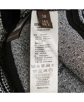 Women's Monochrome Patterned Jacquard Stretch Knit Top