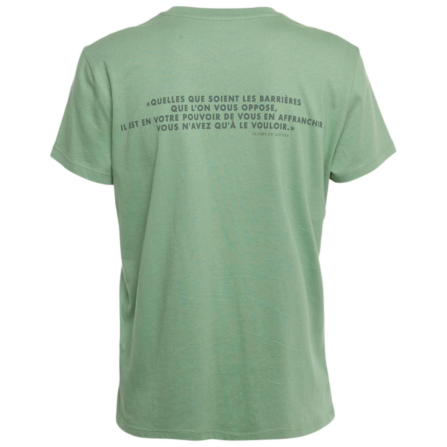 Women's Green Printed Cotton Zoe Citation T-Shirt