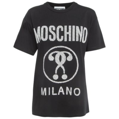Women's Couture Logo Print Cotton Half Sleeve T-Shirt