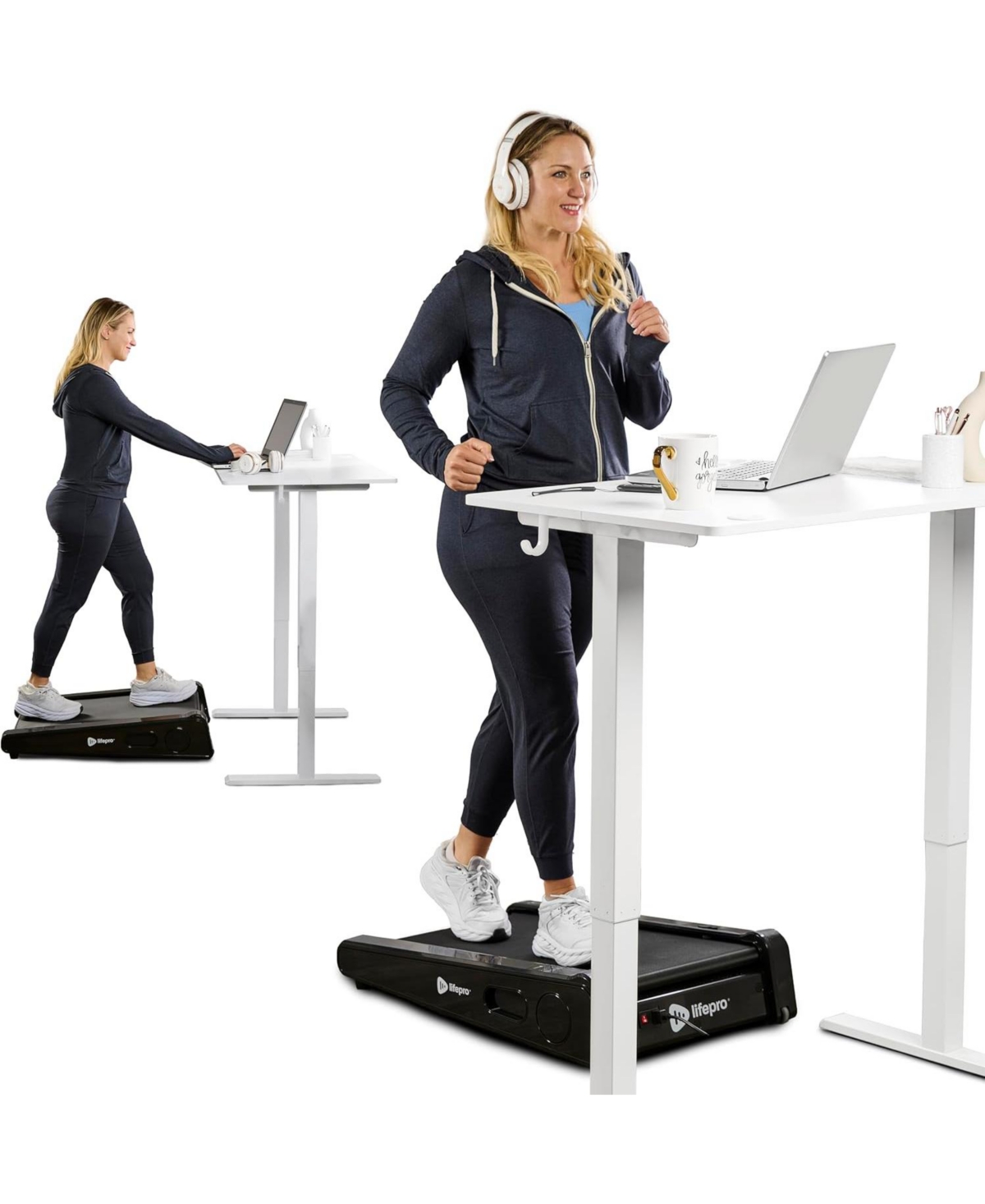 LifePro Smallest Portable 30in Walking Pad Treadmill – Adjustable Incline, Under Desk, 220Lbs Max Load