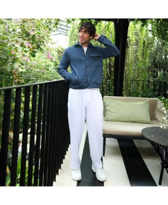 Men's Aegean Blue Utility-Knit Jacket