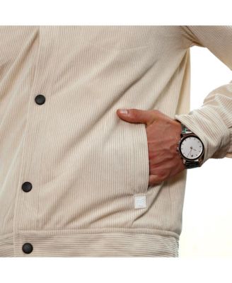 Men's Cream White Utility-Corduroy Jacket