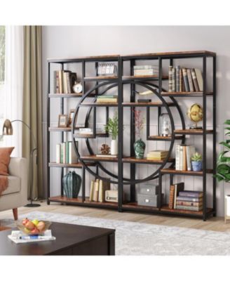 9-Tier Bookshelf, Freestanding Tall Bookshelves Display Shelf Storage Organizer with 9-Open Storage Shelf for Living Room, Bedroom