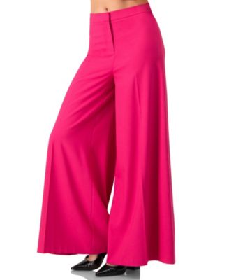 Women's Solid Wide-Leg Trousers