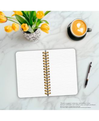 Crackled Blush | 5.25 x 8.25 Inch Compact Wire Journal | Non-Dated | Foil Stamped Cover