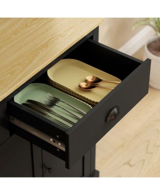 Kitchen Cabinet with Microwave Sd, 71" Pantry Cabinet