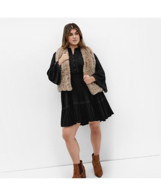 Women's Plus size Eve Faux Fur Vest