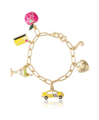 City Icons Charm Bracelet, Gold-Tone Enamel Charms