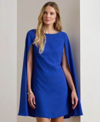 Women's Cape Georgette Cocktail Dress
