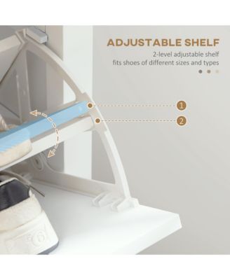 Vertical Shoe Storage Cabinet with Drawer and Shelf