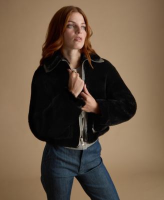 Women's Cropped Shearling Jacket