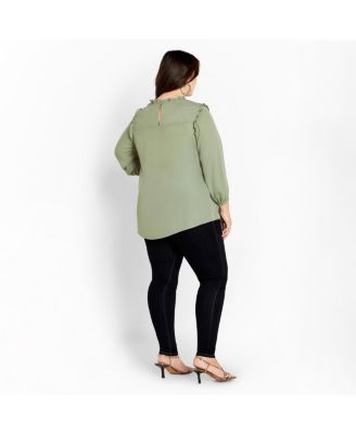 Plus Size Lace Angel Elbow Sleeve Top