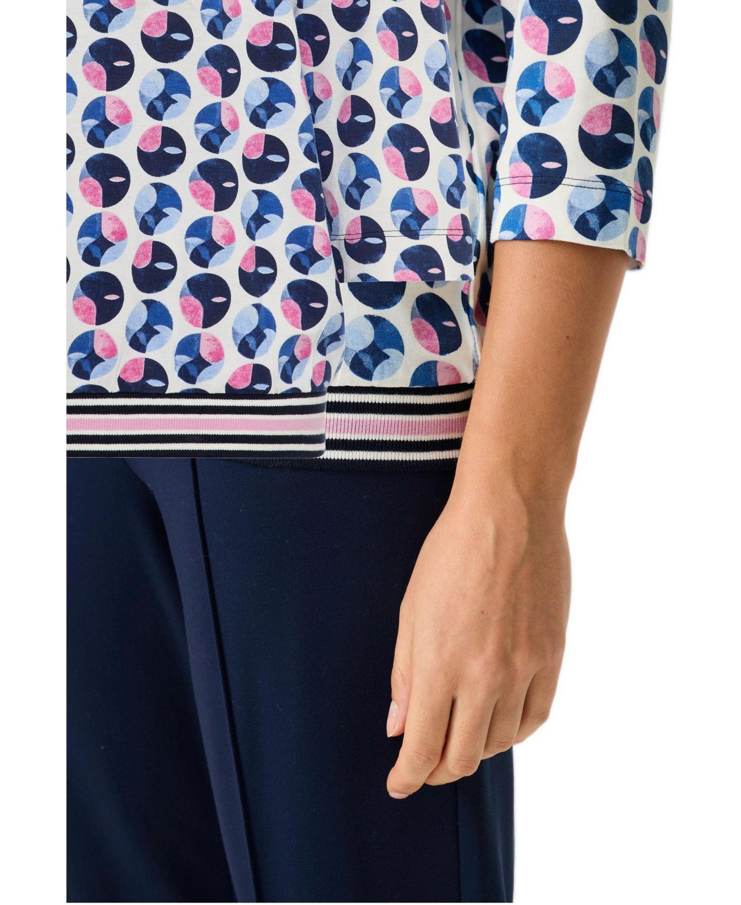 Женская футболка Olsen Dotted, цвет: Пионовый розовый — фото 3