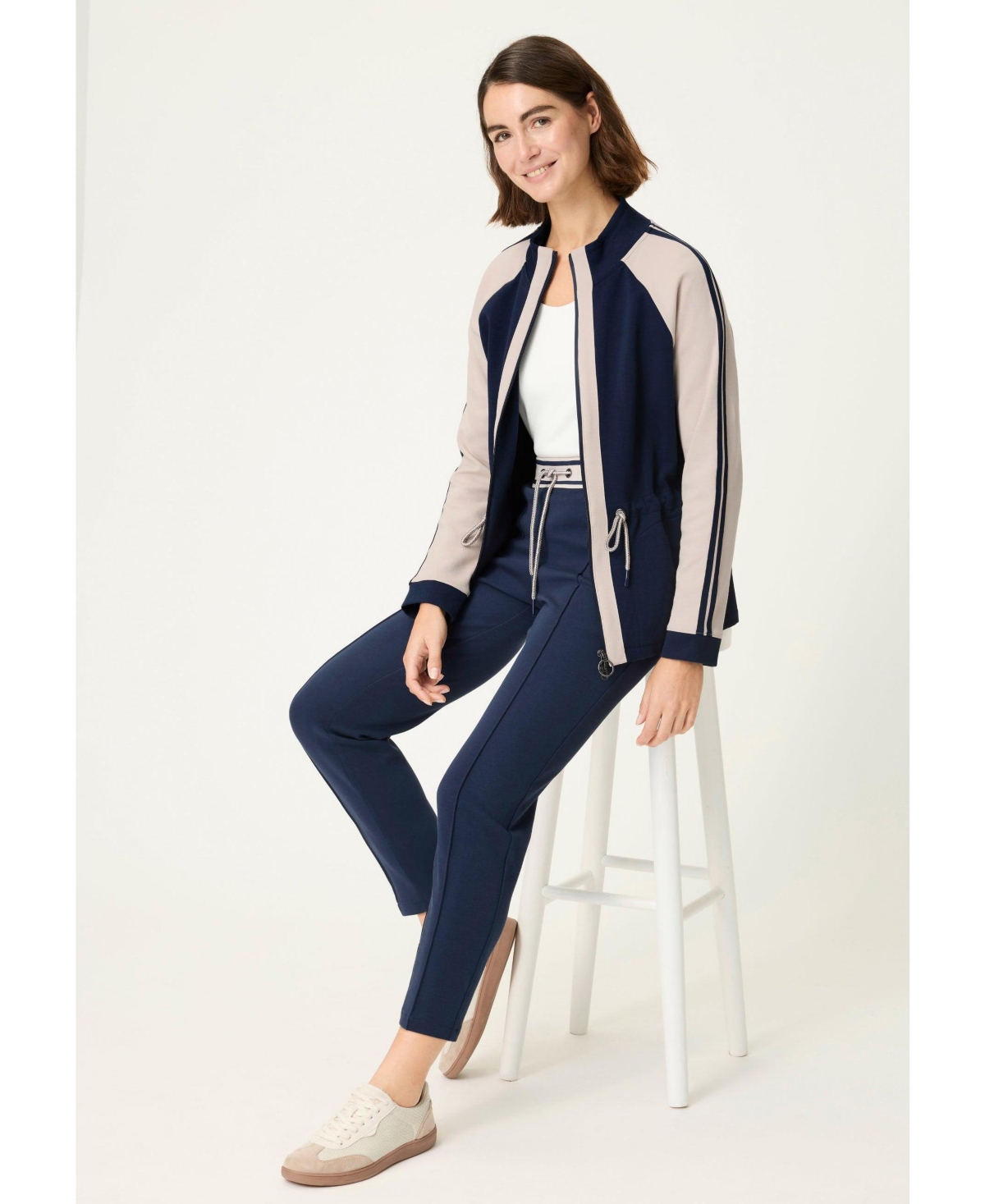 Olsen Women's Jersey Knit Zip Front Jacket