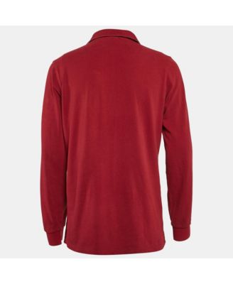 Men's Logo Embroidered Cotton Pique Polo T-Shirt