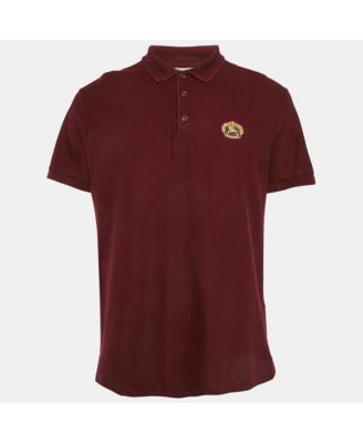 Men's Logo Embroidery Cotton Pique Polo T-Shirt