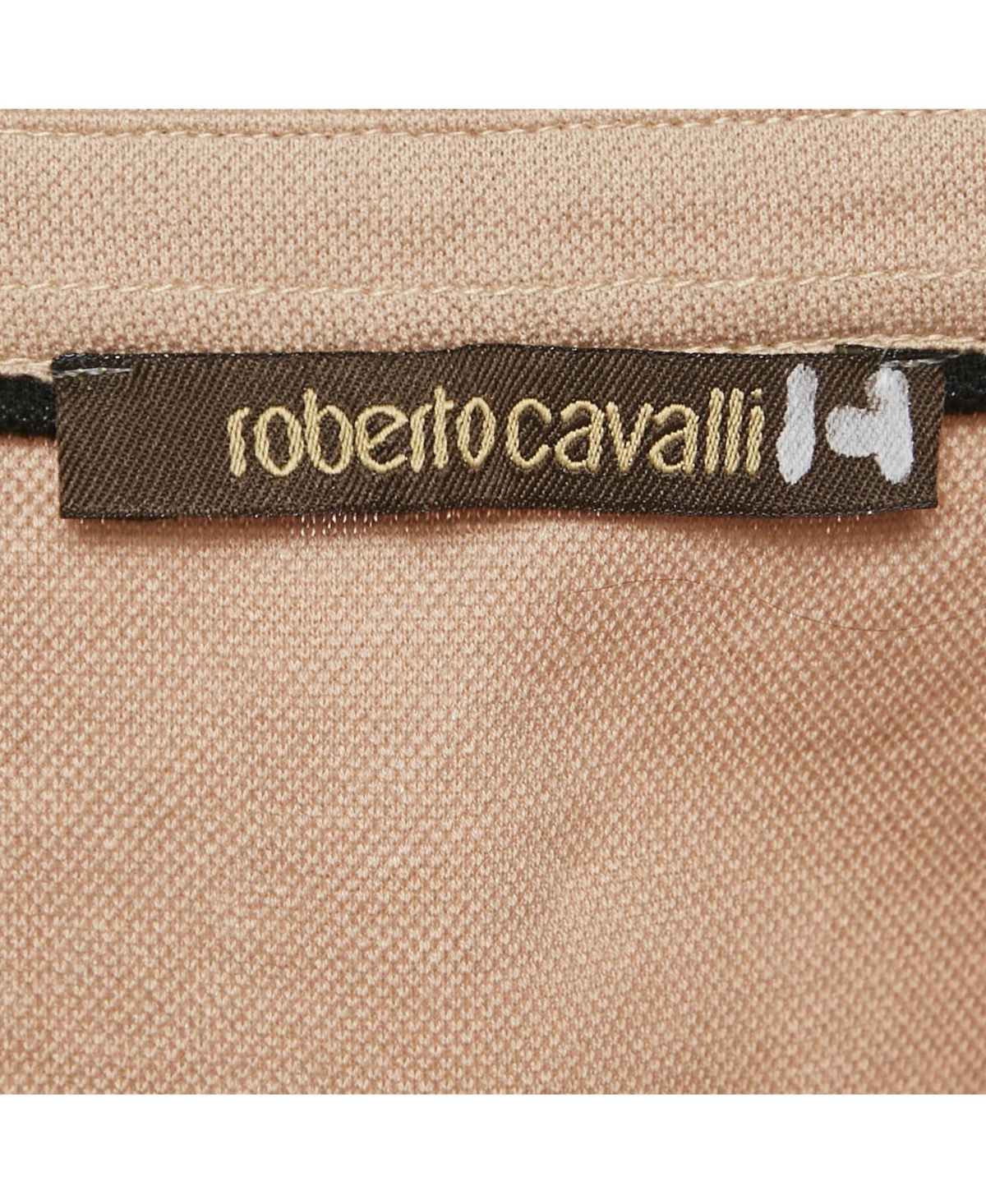 Pre-Owned Roberto Cavalli Men's Cotton Pique Polo T-Shirt