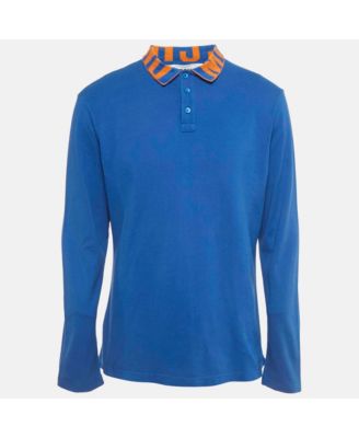Men's Cotton Pique Long Sleeve Polo T-Shirt